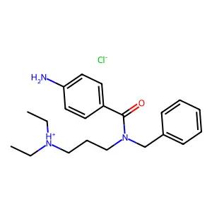 p-Amino-N-benzyl-N-(3-(diethylamino)propyl)benzamide hydrochloride structure