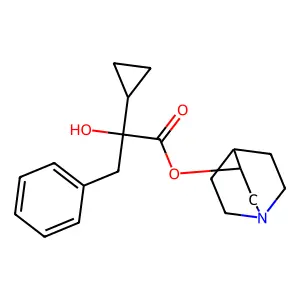 alpha-Benzylcyclopropaneglycolic acid 3-quinuclidinyl ester structure