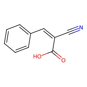 2-cyano-3-phenylprop-2-enoic acid structure