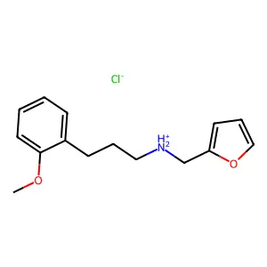 N-(3-(o-Methoxyphenyl)propyl)furfurylamine hydrochloride structure