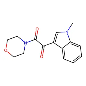 1-(1-methylindol-3-yl)-2-morpholin-4-ylethane-1,2-dione structure