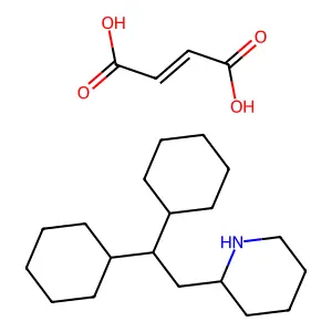 but-2-enedioic acid2-(2,2-dicyclohexylethyl)piperidine structure