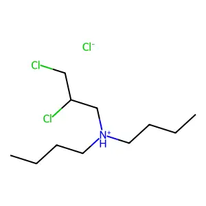 dibutyl(2,3-dichloropropyl)azanium chloride structure