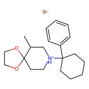 1,4-Dioxa-6-methyl-8-aza-8-(1-phenylcyclohexyl)spiro(4,5)decane hydrobromide structure