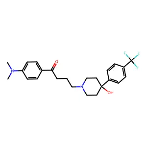 Butyrophenone, 4'-(dimethylamino)-4-(4-(alpha,alpha,alpha-trifluoro-p-tolyl)-4-hydroxypiperidino)- structure