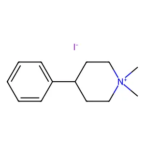 1,1-dimethyl-4-phenylpiperidin-1-ium iodide structure