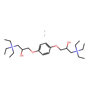 AMMONIUM, (p-PHENYLENEBIS(OXY(2-HYDROXYTRIMETHYLENE)))BIS(TRIETHYL-, DIIODIDE structure