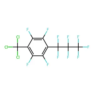 1,2,4,5-Tetrafluoro-3-heptafluoropropyl-6-trichloromethylbenzene structure