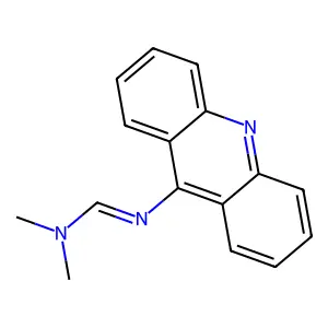 N'-acridin-9-yl-N,N-dimethylmethanimidamide structure