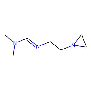 N'-[2-(aziridin-1-yl)ethyl]-N,N-dimethylmethanimidamide structure