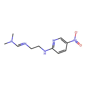 N,N-Dimethyl-N'-(5-nitro-2-pyridineaminoethyl)formamidine structure