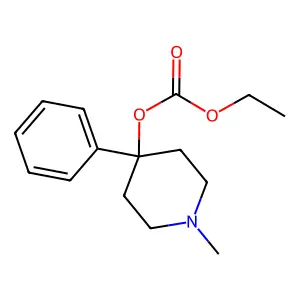 ethyl (1-methyl-4-phenylpiperidin-4-yl) carbonate structure