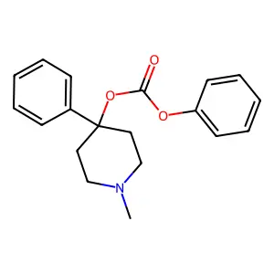 (1-methyl-4-phenylpiperidin-4-yl) phenyl carbonate structure