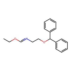 ethyl N-(2-benzhydryloxyethyl)methanimidate structure