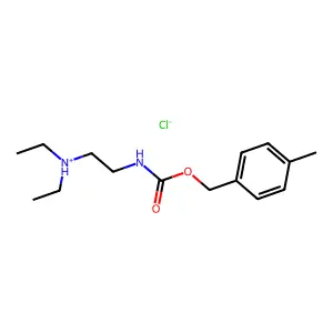 p-Methylbenzyl N-(2-(diethylamino)ethyl)carbamate hydrochloride structure