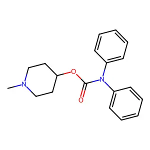 (1-methylpiperidin-4-yl) N,N-diphenylcarbamate structure