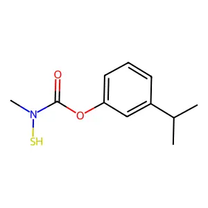 (3-propan-2-ylphenyl) N-methyl-N-sulfanylcarbamate structure