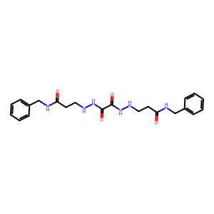 N-benzyl-3-[2-[2-[2-[3-(benzylamino)-3-oxopropyl]hydrazinyl]-2-oxoacetyl]hydrazinyl]propanamide structure