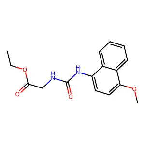 ethyl 2-[(4-methoxynaphthalen-1-yl)carbamoylamino]acetate structure