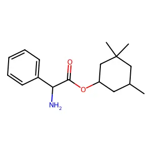 (3,3,5-trimethylcyclohexyl) 2-amino-2-phenylacetate structure