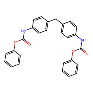 Diphenyl (methylenedi-4,1-phenylene)-dicarbamate structure