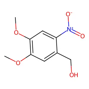 (4,5-dimethoxy-2-nitrophenyl)methanol structure