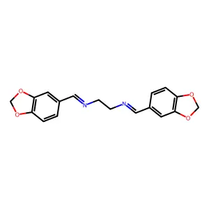 1-(1,3-benzodioxol-5-yl)-N-[2-(1,3-benzodioxol-5-ylmethylideneamino)ethyl]methanimine structure