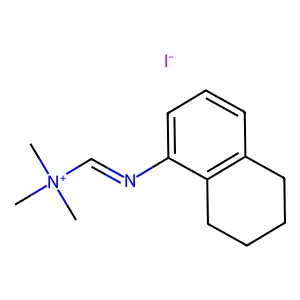 N'-(5,6,7,8-Tetrahydro-1-naphthyl)-N,N,N-trimethylformamidinium iodide structure