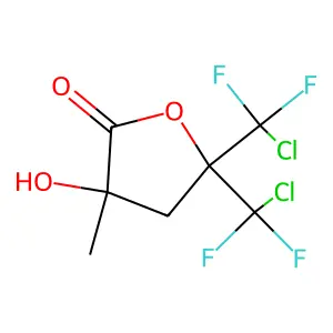 5,5-bis[chloro(difluoro)methyl]-3-hydroxy-3-methyloxolan-2-one structure