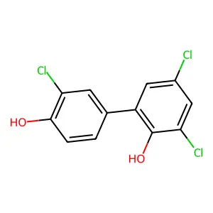 (1,1'-Biphenyl)-2,4'-diol, 3,3',5-trichloro- structure