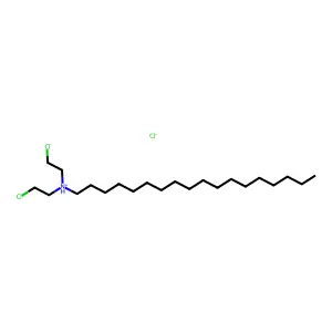 bis(2-chloroethyl)-octadecylazanium chloride structure