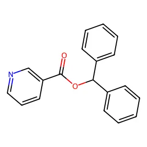 NICOTINIC ACID, alpha-PHENYLBENZYL ESTER structure