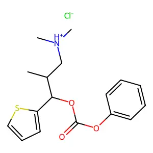 Carbonic acid, (alpha-(1-((dimethylamino)methyl)ethyl)-2-thenyl) phenyl ester, hydrochloride structure