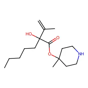 (4-methylpiperidin-4-yl) 2-hydroxy-2-prop-1-en-2-ylheptanoate structure