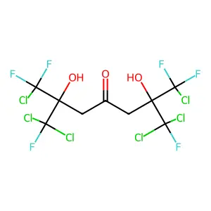 1,1,7,7-tetrachloro-2,6-bis[chloro(difluoro)methyl]-1,7-difluoro-2,6-dihydroxyheptan-4-one structure
