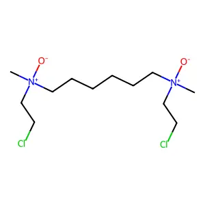 N,N'-bis(2-chloroethyl)-N,N'-dimethylhexane-1,6-diamine oxide structure