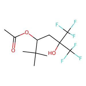 [6,6,6-trifluoro-5-hydroxy-2,2-dimethyl-5-(trifluoromethyl)hexan-3-yl] acetate structure