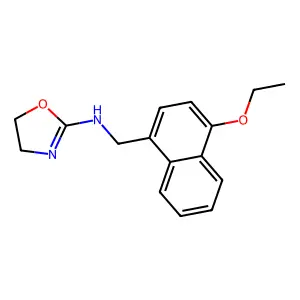 N-[(4-ethoxynaphthalen-1-yl)methyl]-4,5-dihydro-1,3-oxazol-2-amine structure