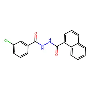 N'-(3-chlorobenzoyl)naphthalene-1-carbohydrazide structure