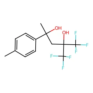 1,1,1-trifluoro-4-(4-methylphenyl)-2-(trifluoromethyl)pentane-2,4-diol structure