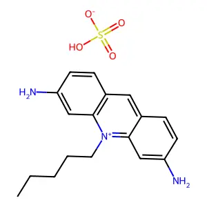 ACRIDINIUM, 3,6-DIAMINO-10-PENTYL-, SULFATE structure