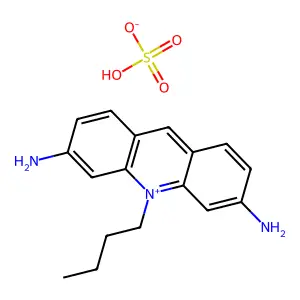 ACRIDINIUM, 10-BUTYL-3,6-DIAMINO-, SULFATE structure