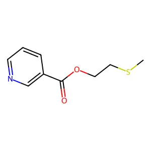 2-methylsulfanylethyl pyridine-3-carboxylate structure