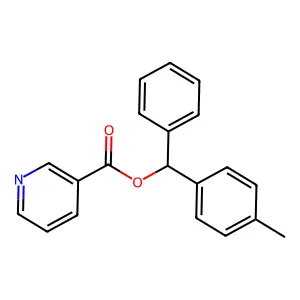 [(4-methylphenyl)-phenylmethyl] pyridine-3-carboxylate structure