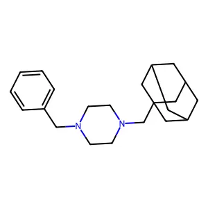 Piperazine, 4-(1-adamantylmethyl)-1-benzyl- structure