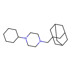 N'-(1-Adamantylmethyl)-N-cyclohexylpiperazine structure