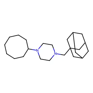 Piperazine, 4-(1-adamantylmethyl)-1-cyclooctyl- structure