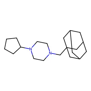 Piperazine, 4-(1-adamantylmethyl)-1-cyclopentyl- structure