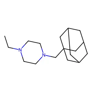 Piperazine, 4-(1-adamantylmethyl)-1-ethyl- structure
