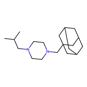 Piperazine, 4-(1-adamantylmethyl)-1-isobutyl- structure